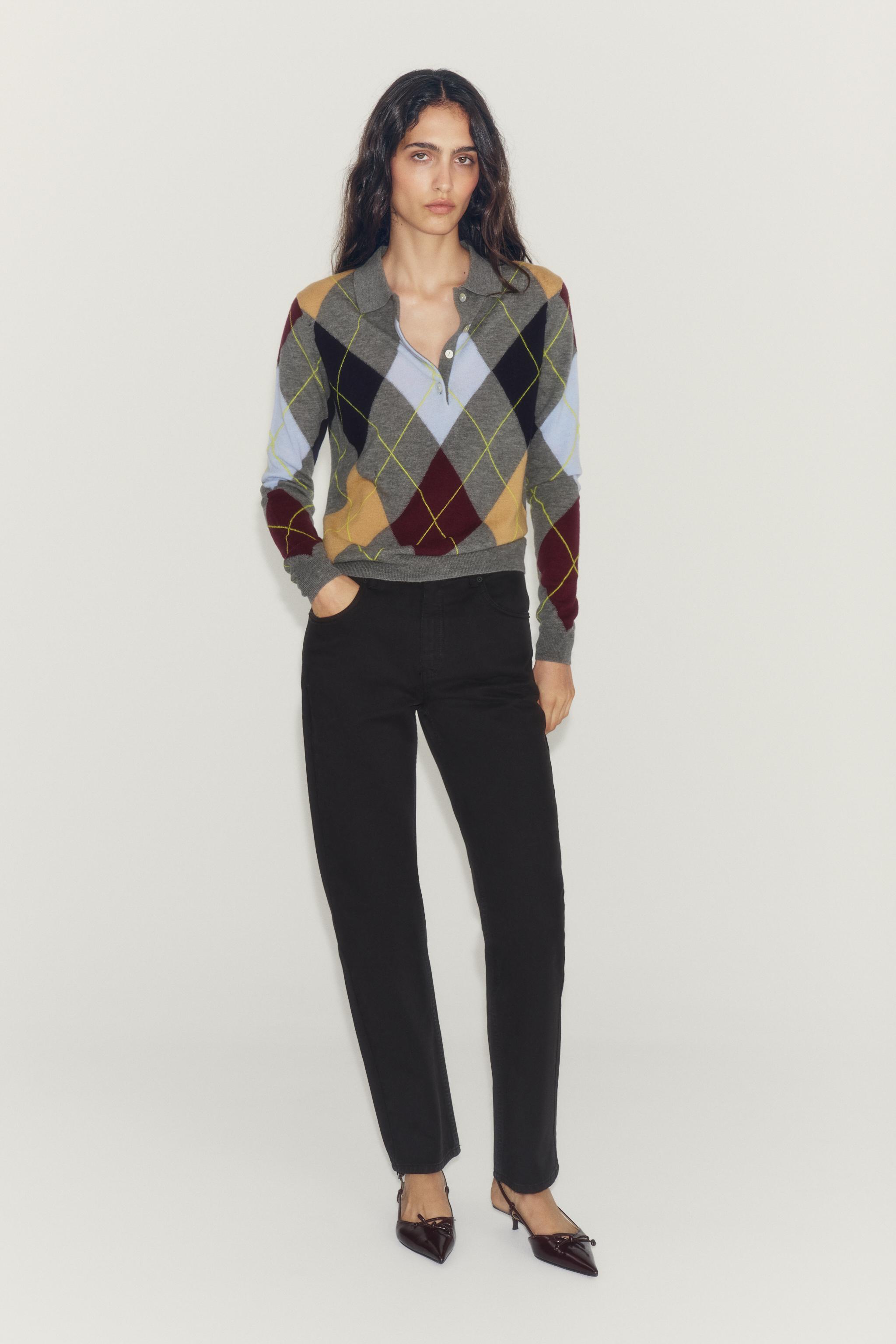 Женские джинсы Zara ZW COLLECTION MID-RISE WIDE LEG JEANS