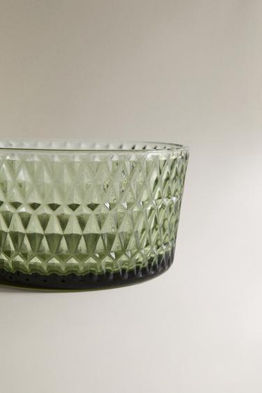 BOL EN VERRE AVEC RELIEF - Vert de Zara - Image 3