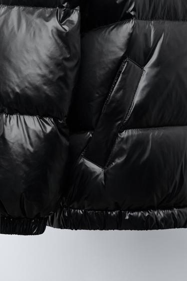DOUDOUNE EN PLUME ET DUVET À CAPUCHE DÉPERLANTE - Noir de Zara - Image 5