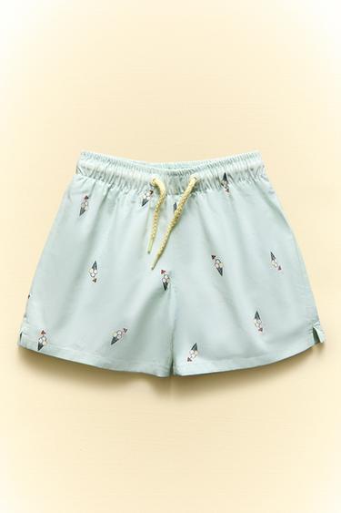 CHILDREN'S ICE CREAM BEACH SWIMMING TRUNKS - Light blue by Zara
