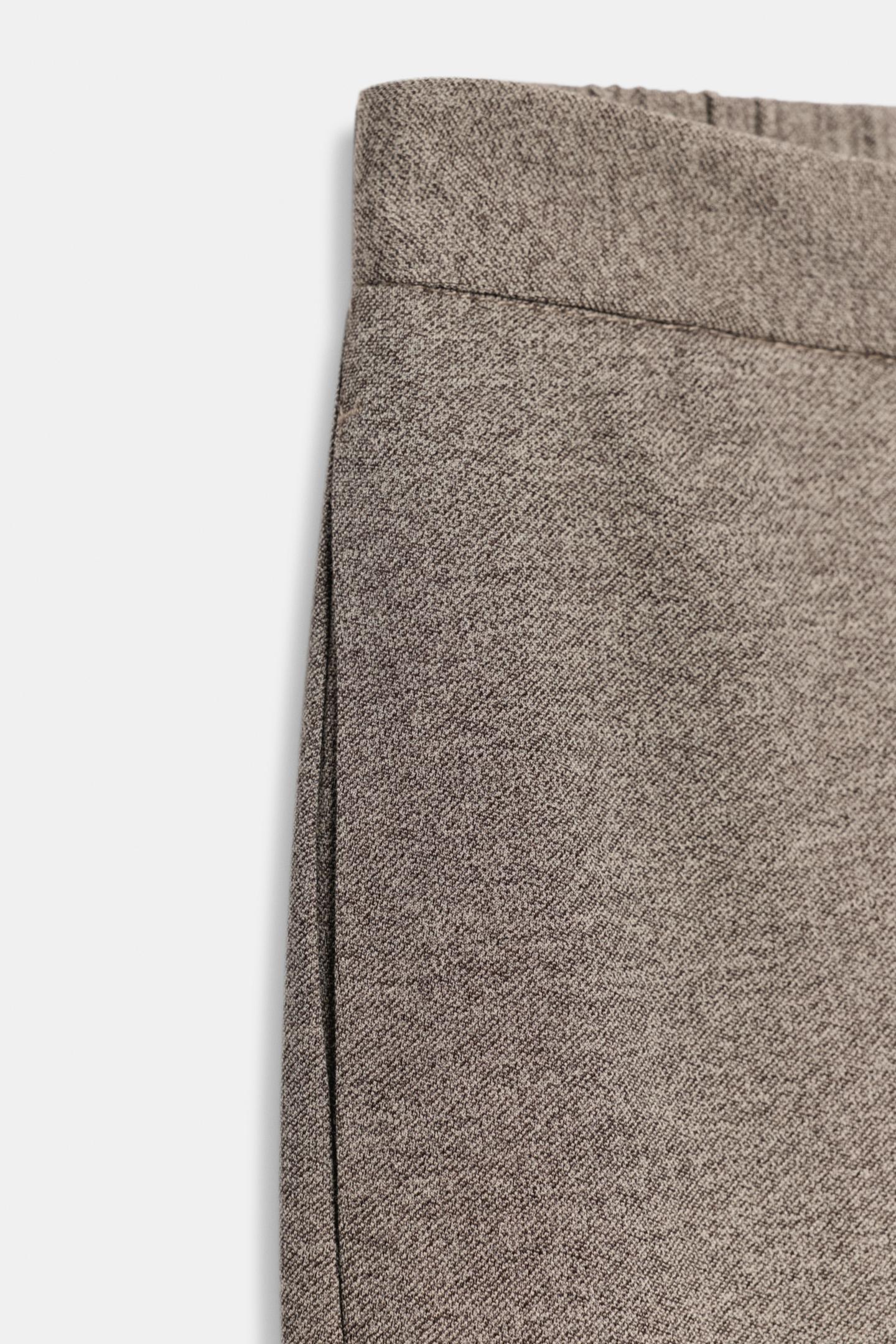 Женские брюки Zara Soft Straight-Leg, цвет: Светлый коричневый — фото 7