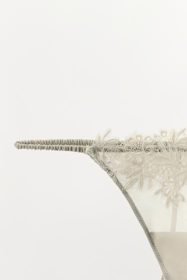 LACE THONG - Grey by Zara - Image 6