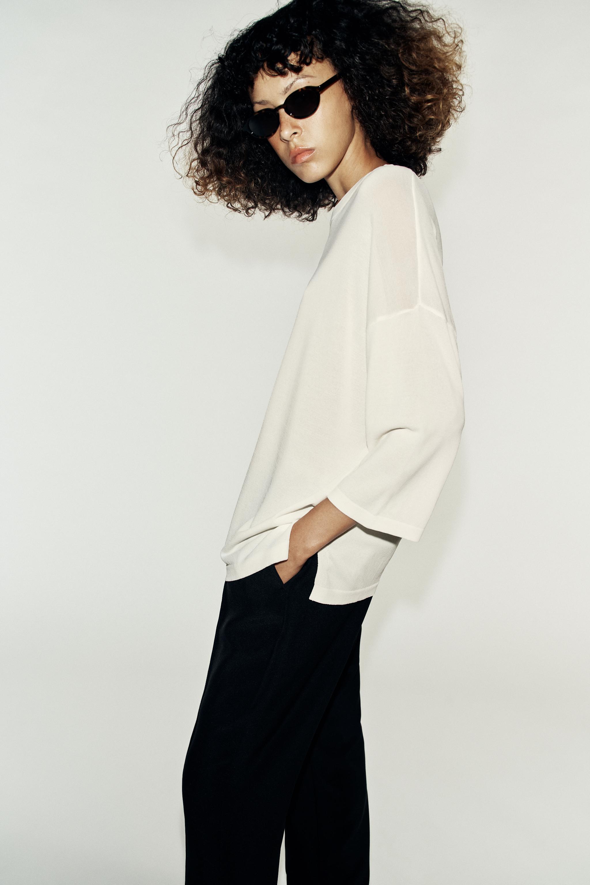 TOP MAILLE MANCHES 3/4