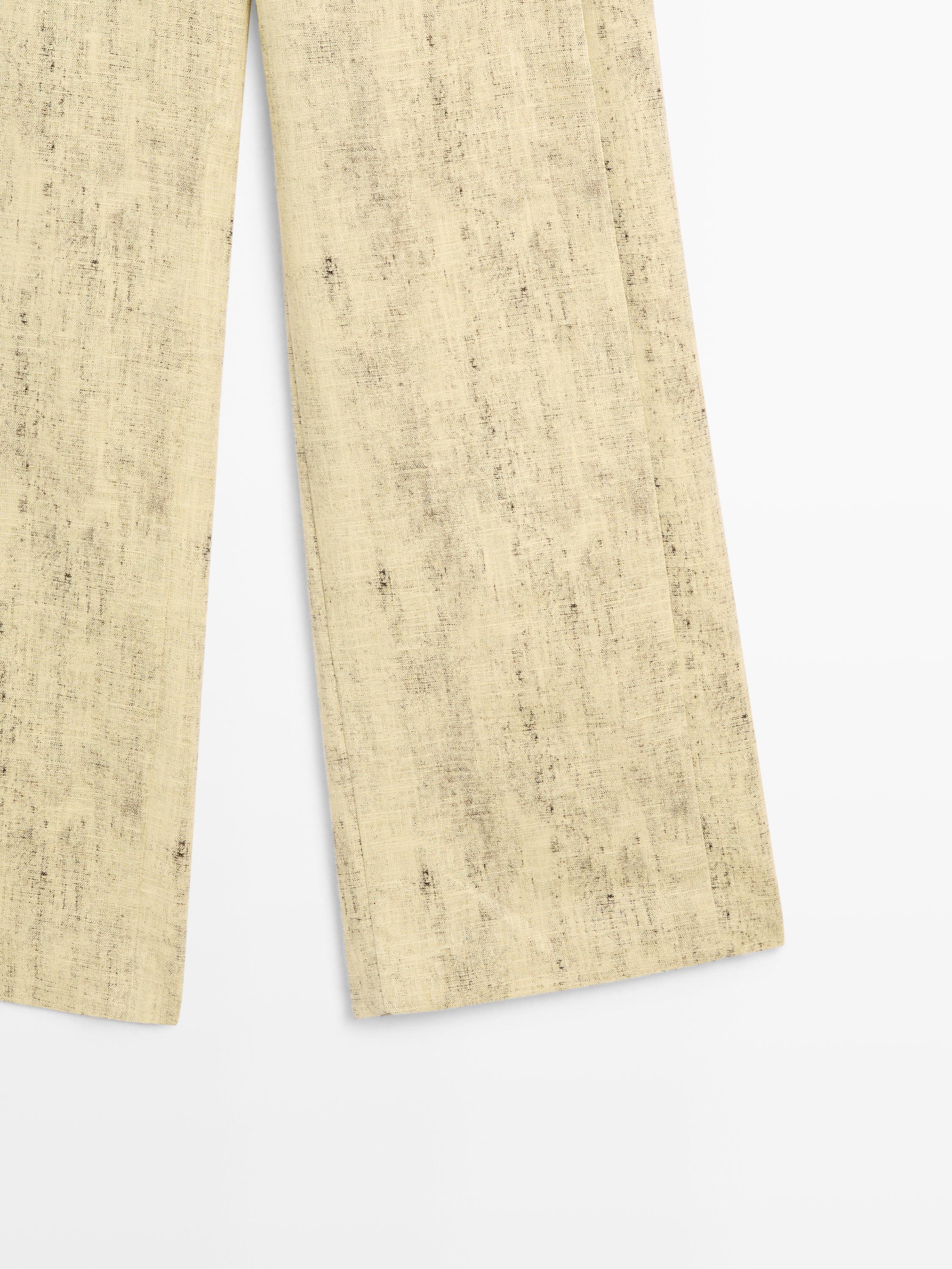 Ramie blend trousers