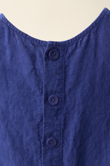 100% LINEN DRESS CREATED BY CARAMEL LONDON X ZARA - Bluish by Zara - Image 3