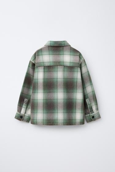 SURCHEMISE À CARREAUX - Vert de Zara - Image 1