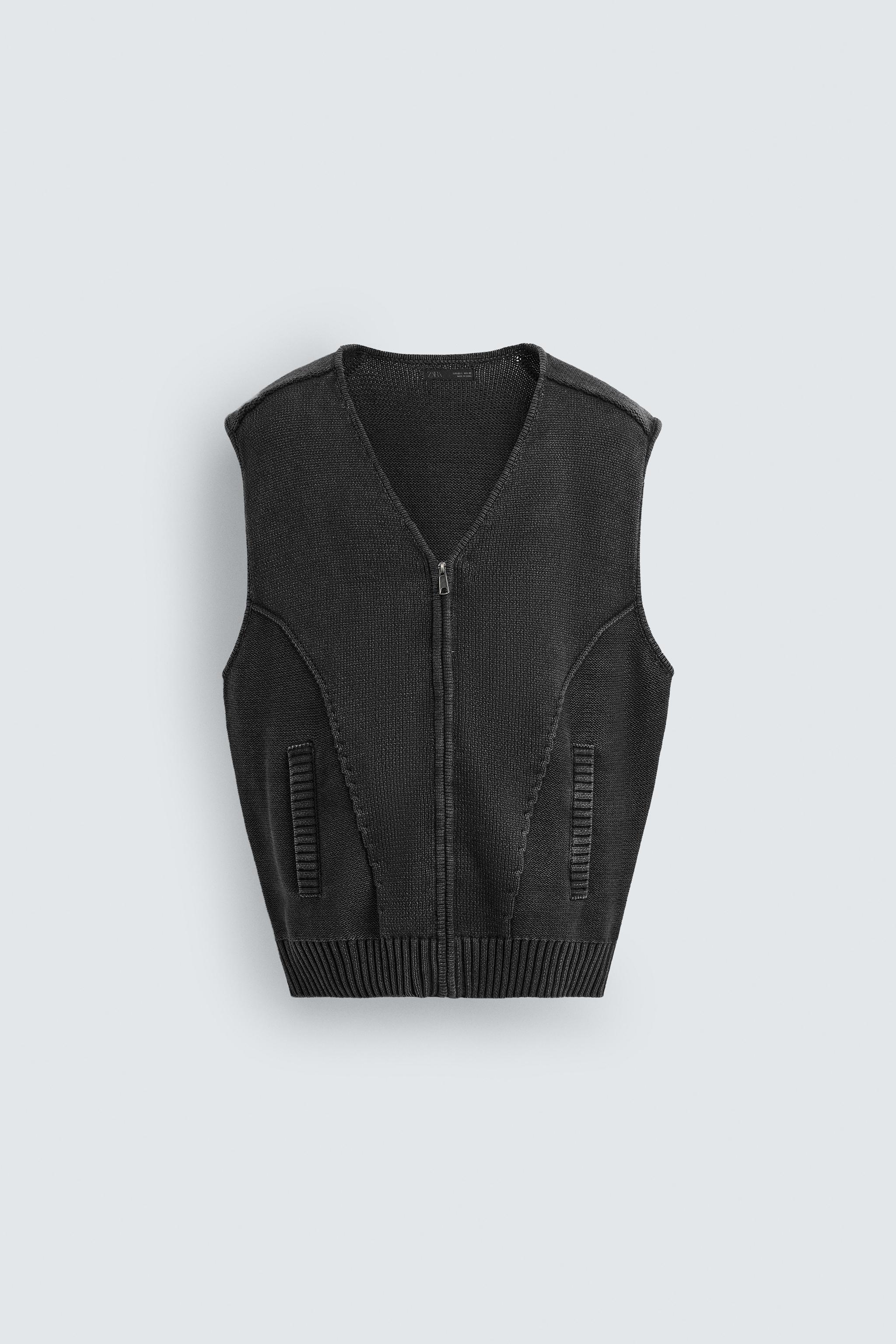 新品・タグ付き♡L´Appartement Knit Vest 09 Giza cotton vneck knit vest (Black) | UNFOLK