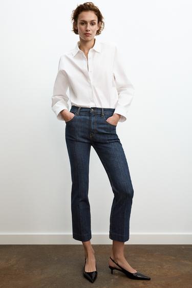 ZW COLLECTION MID-WAIST JEANS - Blue by Zara