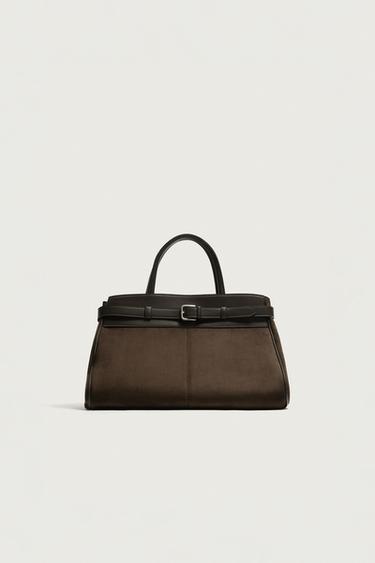 BOLSA COMBINADA COM CINTO - Marrom da Zara