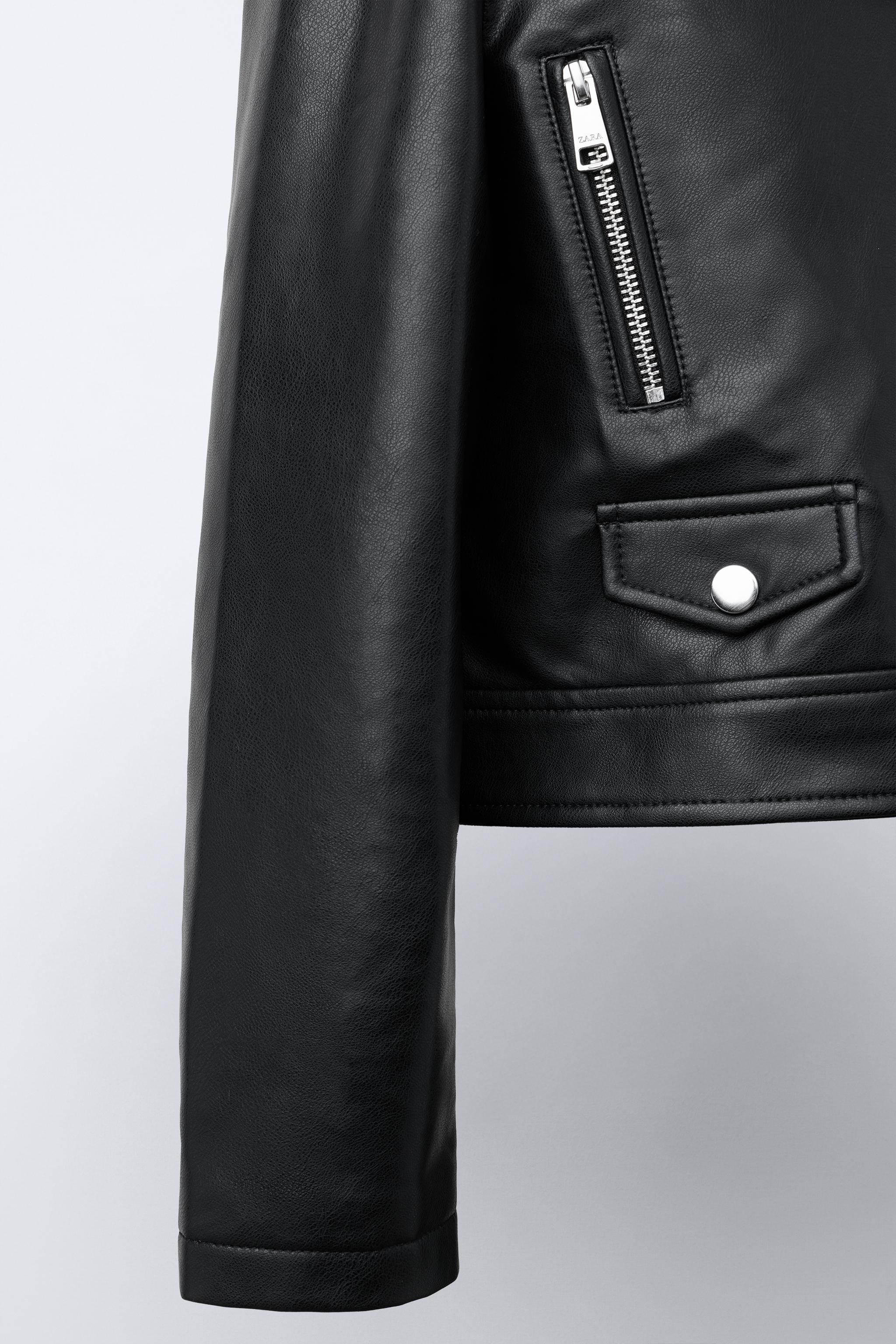 BLOUSON DE MOTARD MATIÈRE SYNTHÉTIQUE