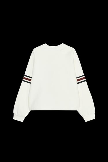 NUMBER STRIPES SWEATSHIRT - Ecru by Zara
