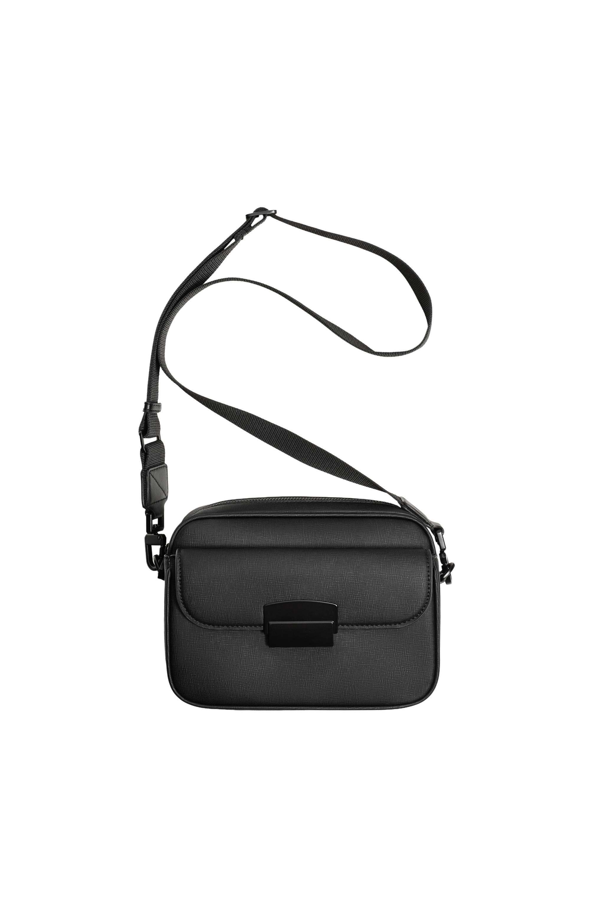 テクスチャー クロスボディバッグ - ブラック | ZARA Japan / 日本