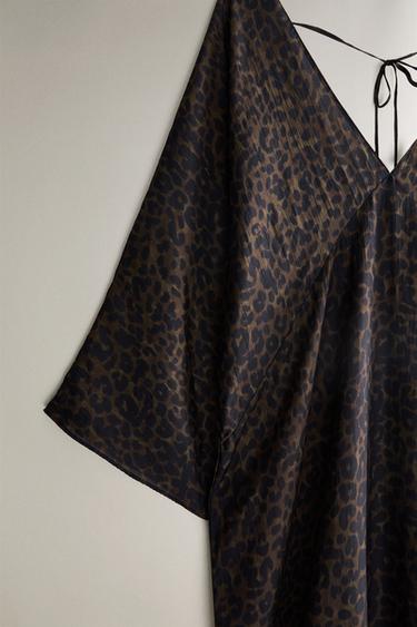 ROBE KAFTAN PLAGE IMPRIMÉ ANIMAL - Leopard de Zara - Image 2