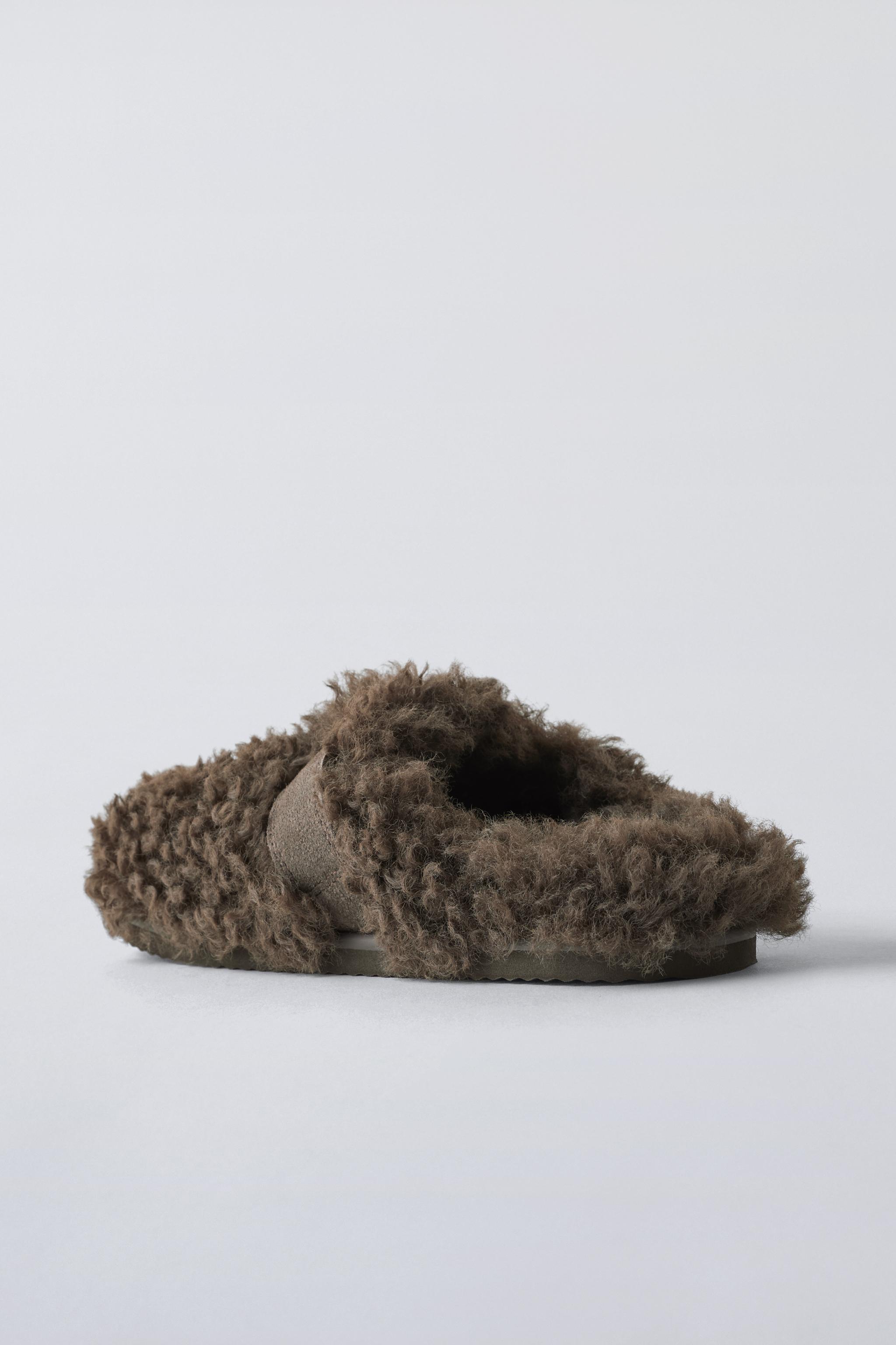 ZARA sold fuzzy Sherpa Clogs