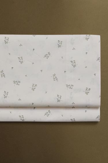 DRAP DE DESSUS IMPRIMÉ FEUILLES - Blanc cassé de Zara - Image 5