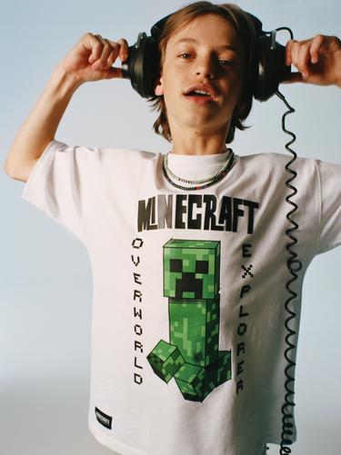 Zara MINECRAFT © MOJANG AB. ™ PRINT T-SHIRT - White