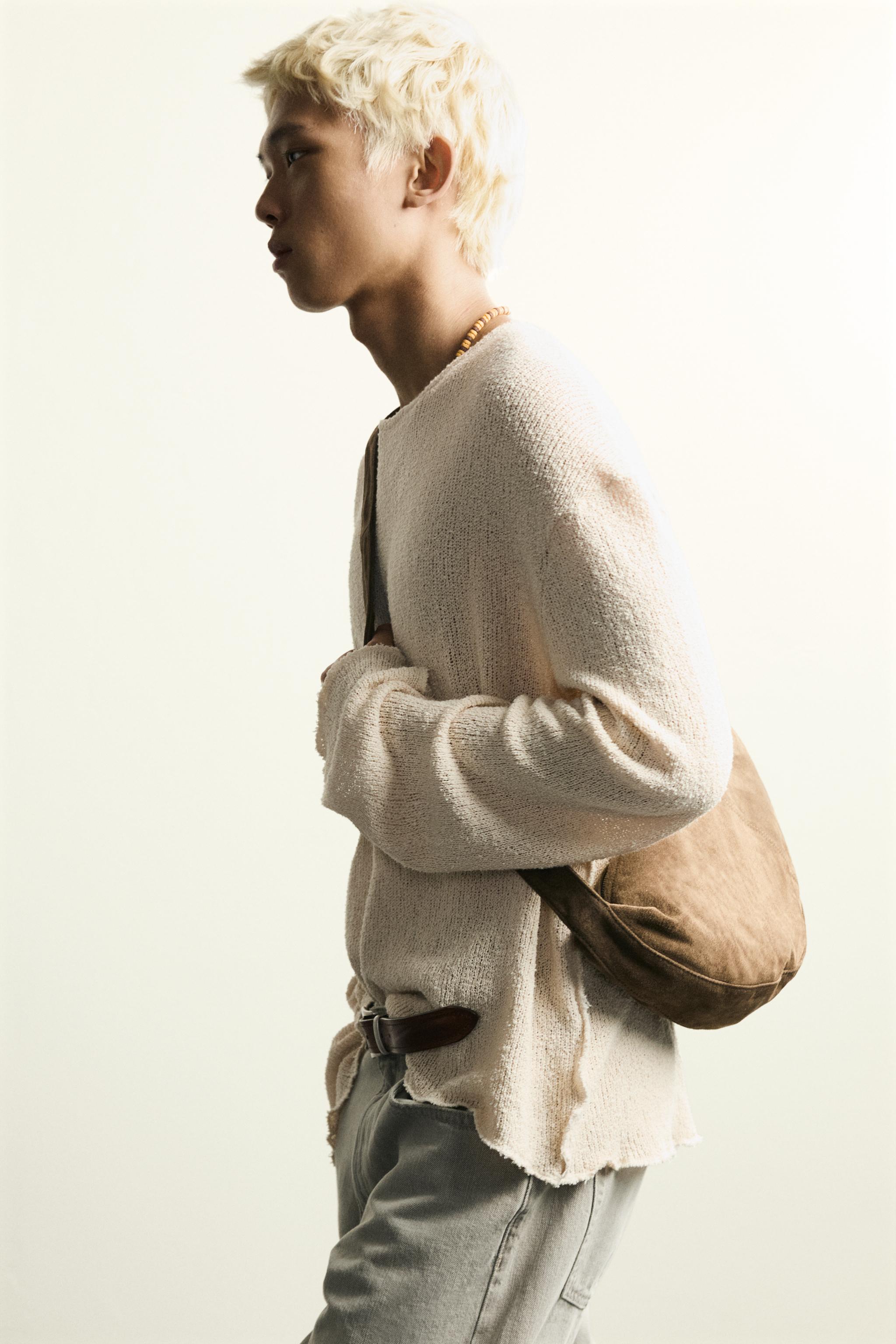 WASHED PRINT KNIT T-SHIRT