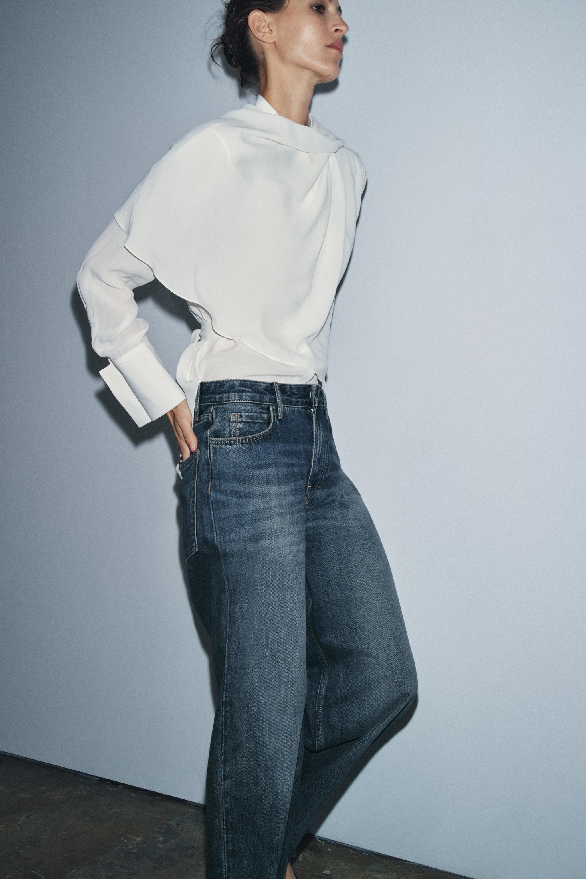 ZW COLLECTION MID-RISE BAGGY JEANS