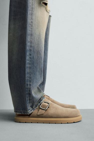 GUỐC DA LỘN KHÓA CÀI - Màu nâu từ Zara - Hình ảnh 0