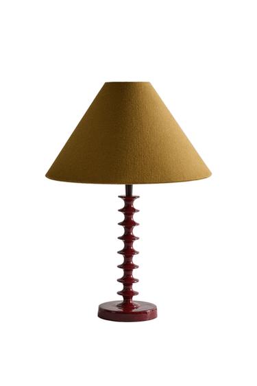 METAL TABLE LAMP - Burgundy by Zara