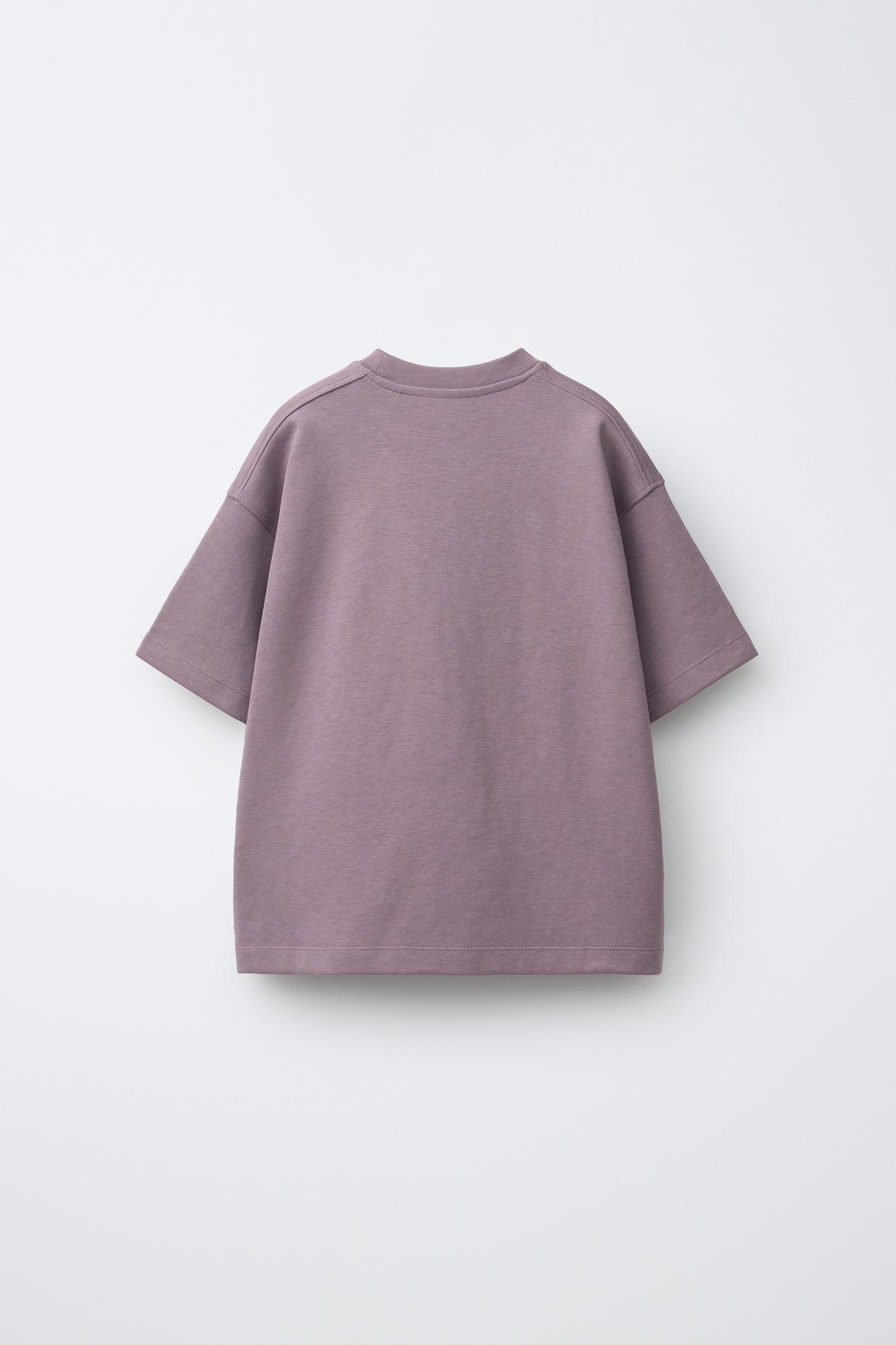 Детские комплекты Zara Interlock T-SHIRT & Bermuda Set, цвет: Розовато-лиловый — фото 4