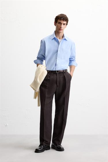 POPLIN SHIRT - Sky blue by Zara - Image 0