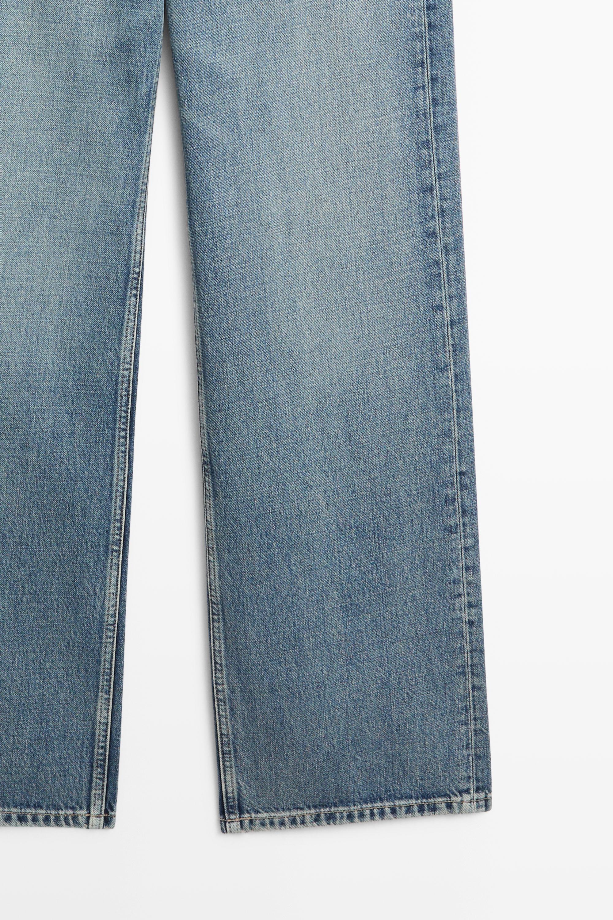 Jean wide leg taille moyenne