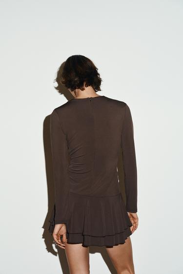 DRAPED WAIST PLAYSUIT DRESS - Earth by Zara - Image 3
