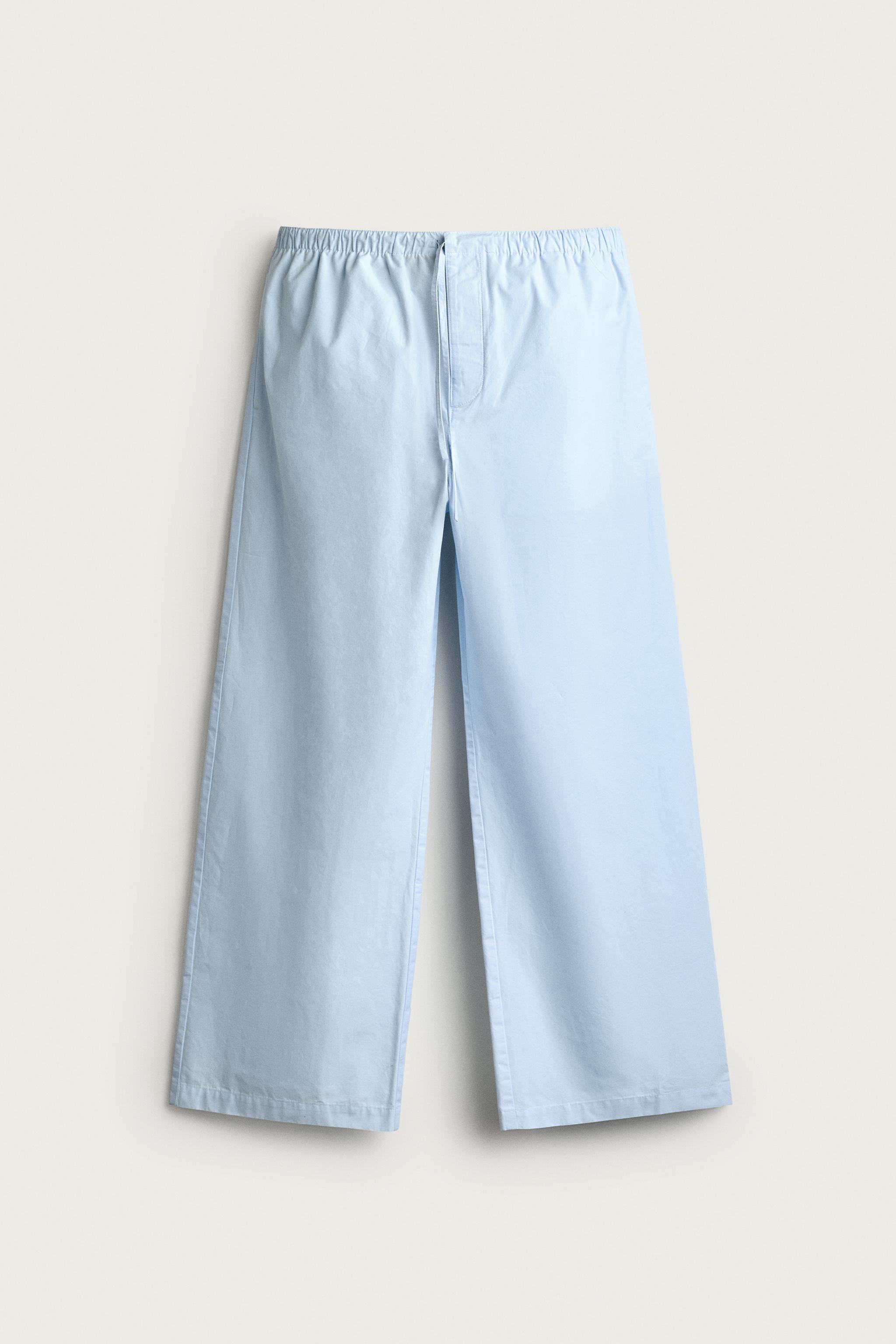 COTTON POPLIN PAJAMA PANTS