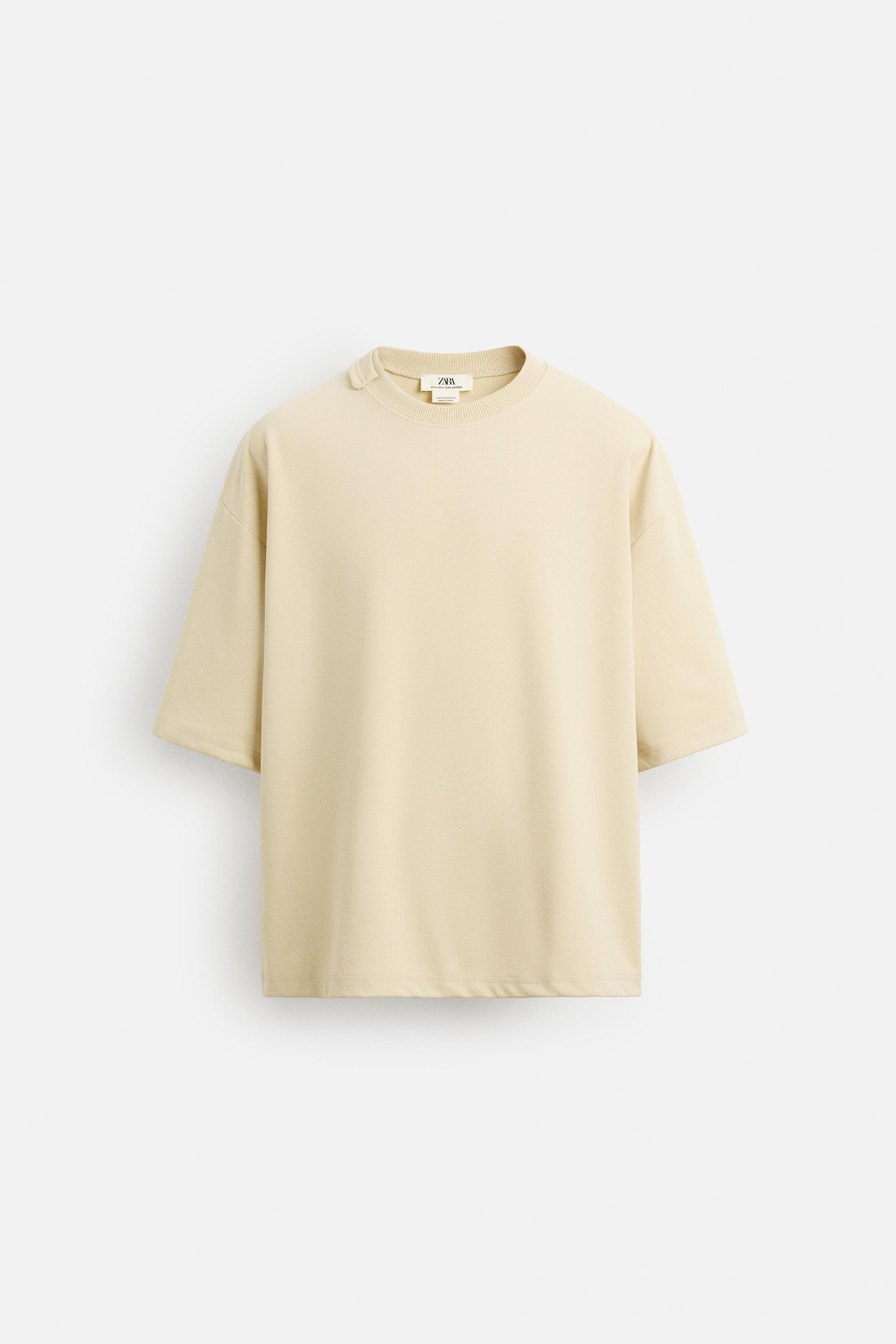 【ZARA】LIMITED EDITION インターロックTシャツ 3992/421/600 INTERLOCK LIMITED EDITION T-SHIRT - White | ZARA United States