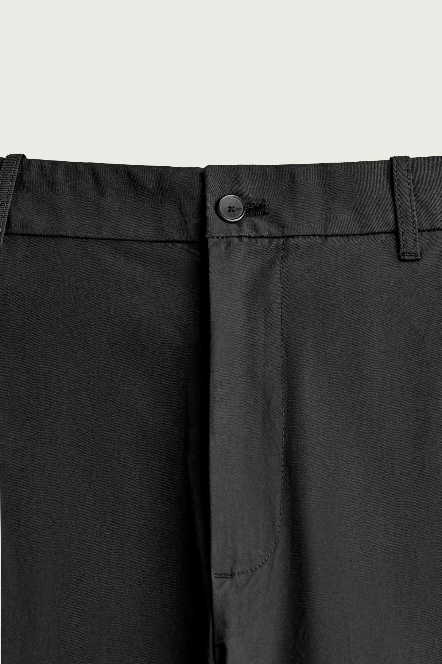 Мужские брюки Zara Straight-Fit Pants with Side Pleats, цвет: Антрацитовый серый — фото 9
