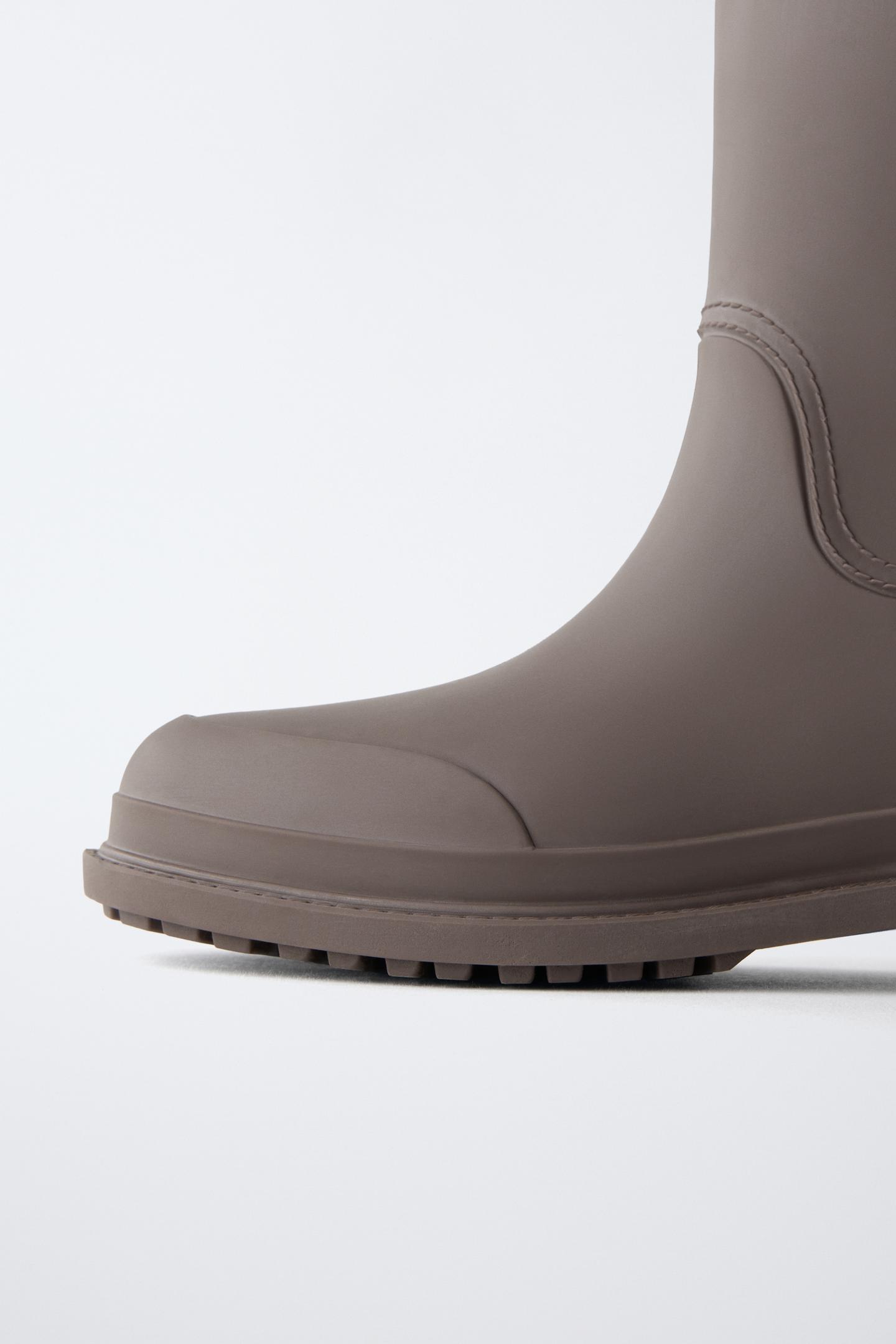 Детские ботинки Zara Buckle Rain Boots, цвет: Коричневый — фото 6