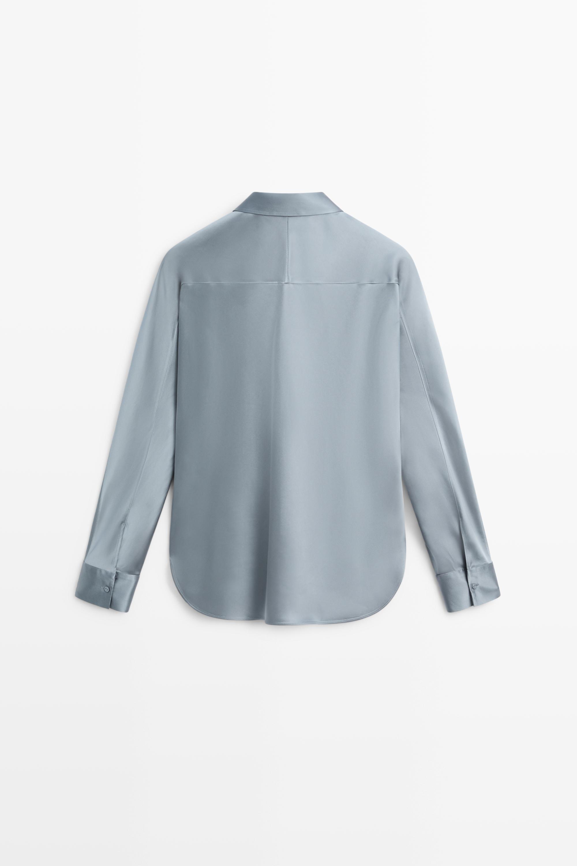 Flowing satin shirt