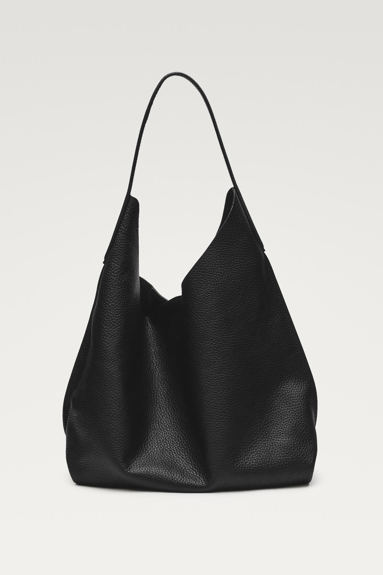 Medium nappa leather shoulder bag — Black