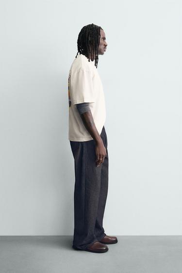 POST MALONE ™ GRAPHIC T-SHIRT - Oyster-white by Zara - Image 3