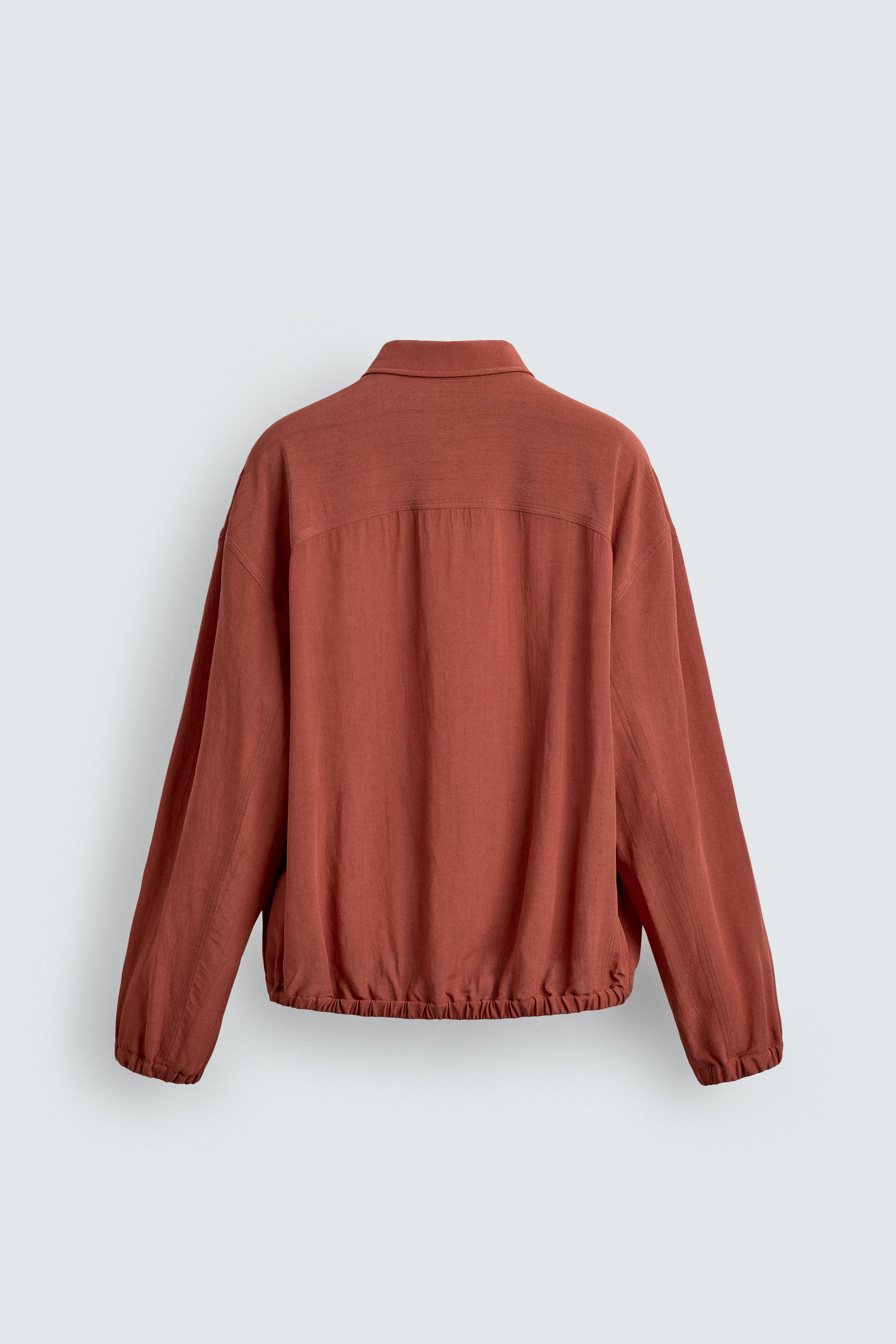 RELAXED FIT ZIP-UP OVERSHIRT