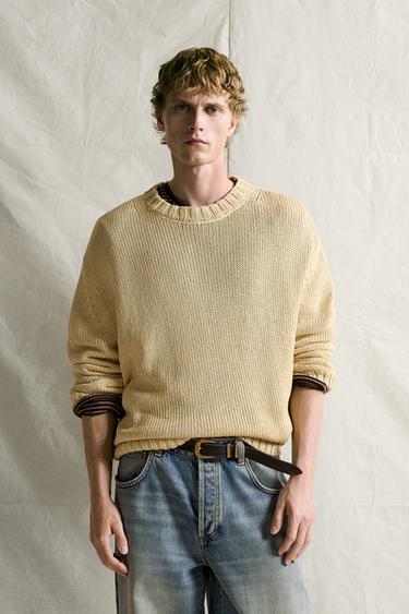 100% MERCERIZED COTTON SWEATER — Vanilla 2