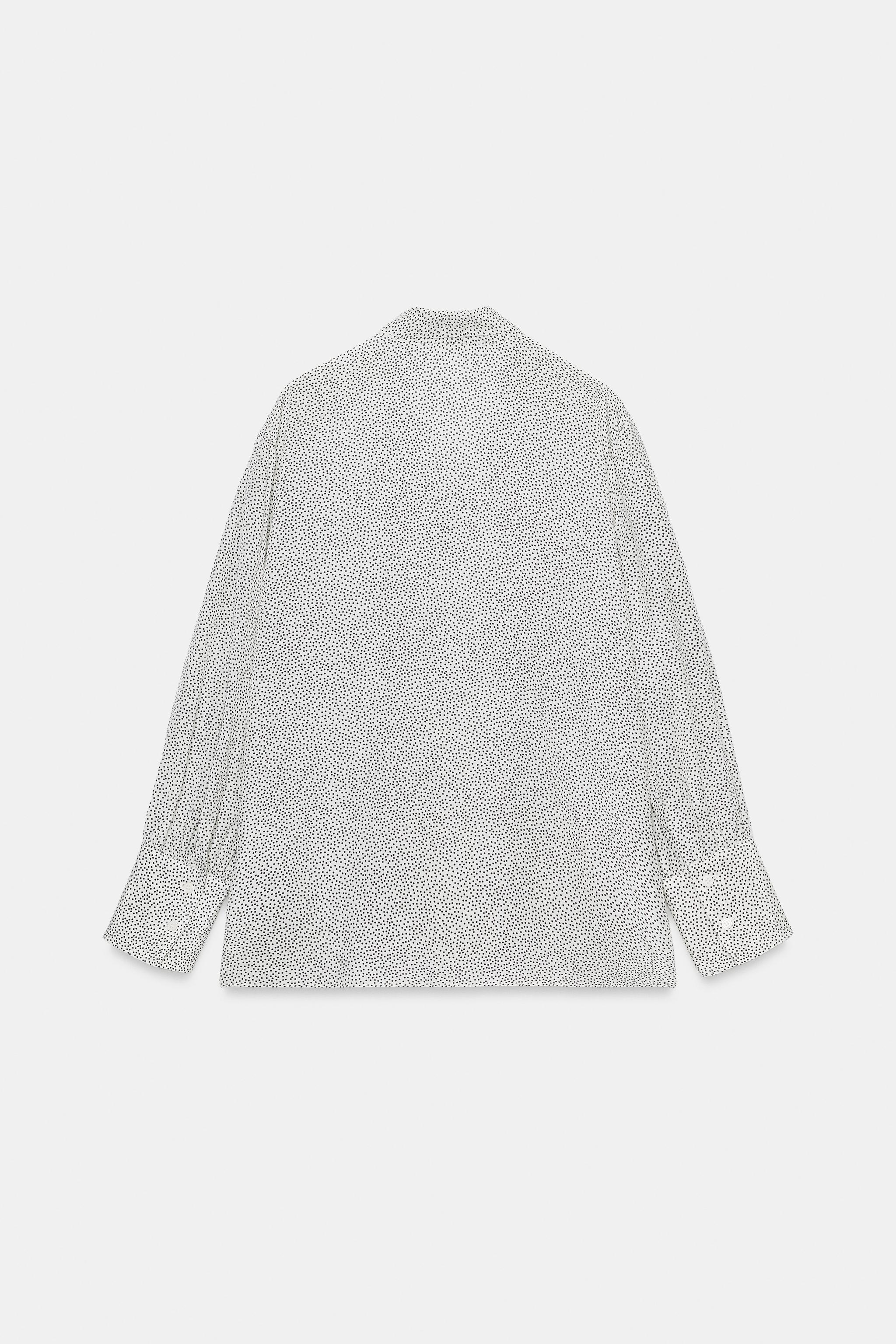 ZW COLLECTION POLKA DOT TIE SHIRT