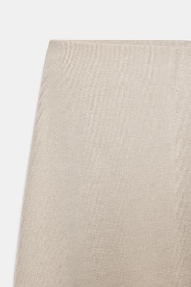 SOFT MIDI SKIRT - Sand / Marl by Zara - Image 6