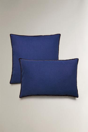 FEDERA CUSCINO OVERLOCK - Blu di Zara - Immagine 0