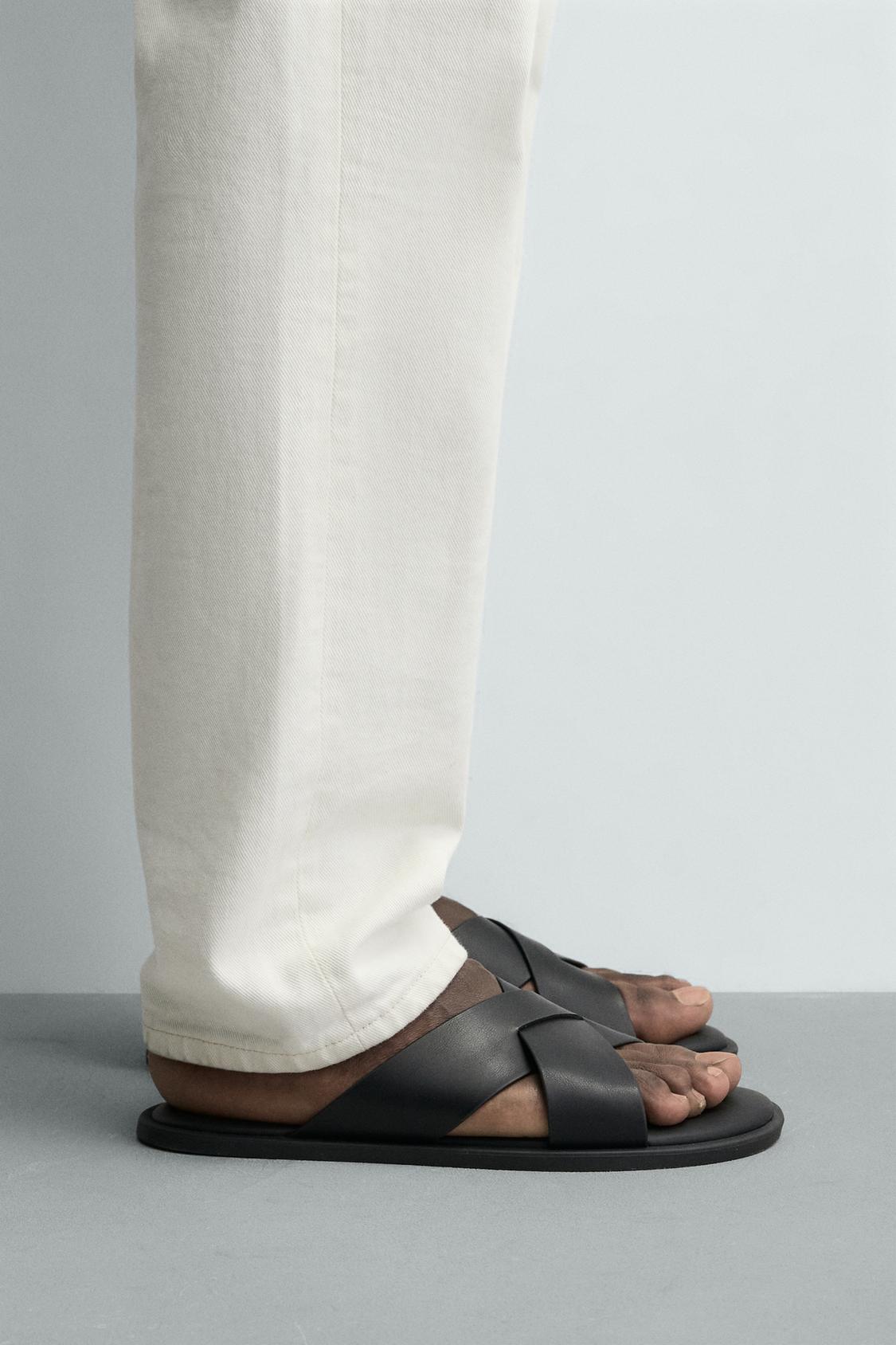 БОСОНОЖКИ ZARA СО СКРЕЩЕННЫМИ НОГАМИ