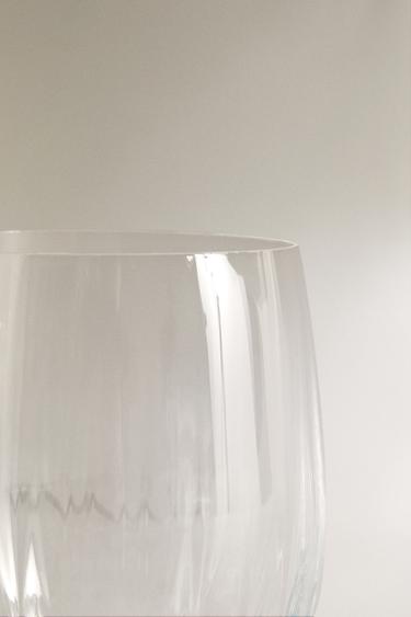 BOHEMIA CRYSTAL TUMBLER WITH LINES -  by Zara - Image 4