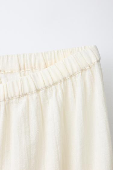 AGES 6-14 / EMBROIDERED FLORAL PYJAMAS - Ecru by Zara - Image 7