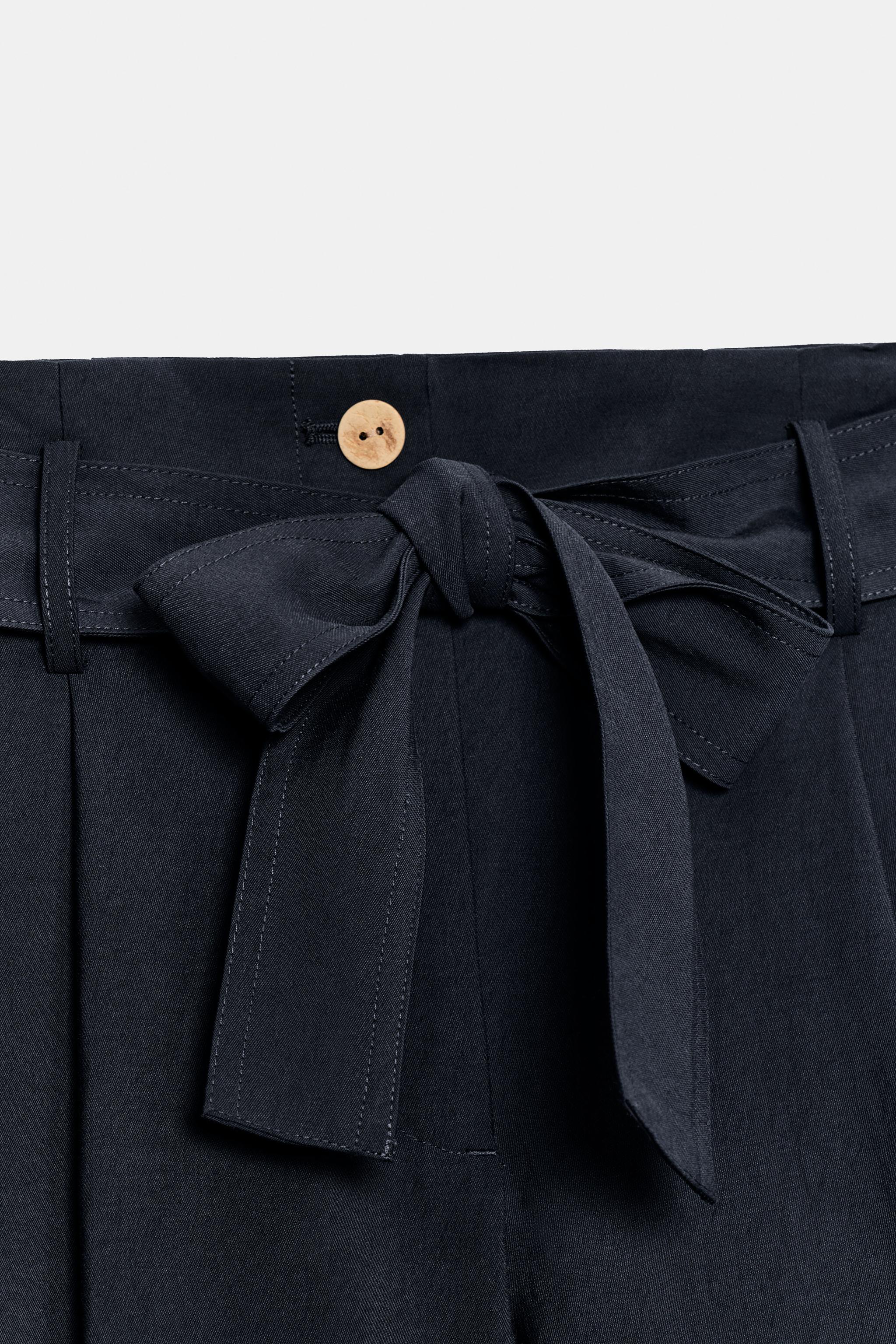 Zara Kuşak Kemerli Bermuda görsel 8