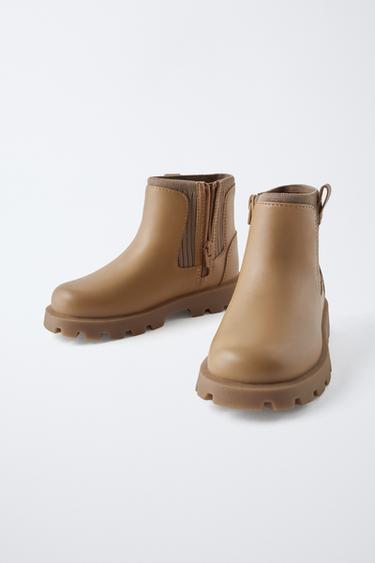 BOTTE ÉLASTIQUE - Marron sable de Zara - Image 2