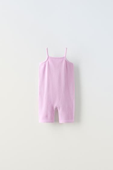 SEAMLESS RIBBED PLAYSUIT — Mauve от Zara — изображение 0