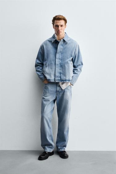 STRAIGHT FIT JEANS - blå fra Zara