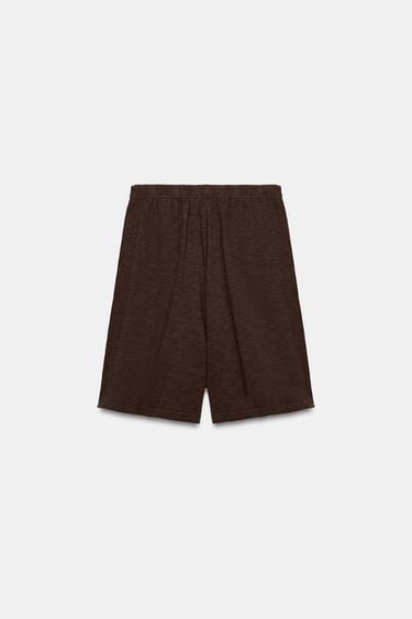 SHORT LONG RUSTIQUE - Chocolat de Zara - Image 6