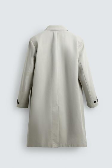 TECHNICAL RELAXED FIT TRENCH COAT - Light grey by Zara