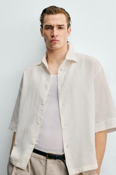CHEMISE COUPE BOXY STRUCTURÉE - Blanc de Zara - Image 5
